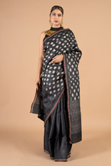 Grey  Silk  Saree2476 video